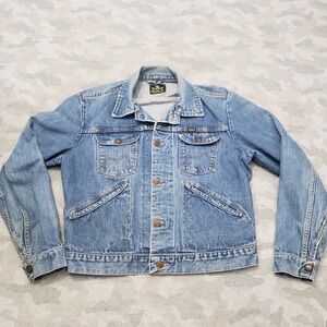 Vintage Maverick Trucker Jacket Mens 42 Blue Made In USA Blue Bell Workwear